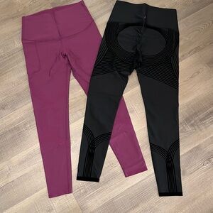 Fanka resistance bands Black and Berry Set of Women's Leggings
